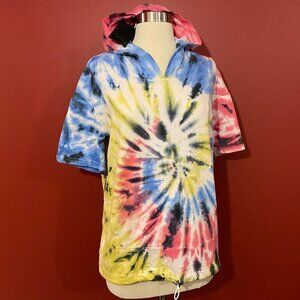 June & Delancey Women's Tie Dye Hooded Sweater - Size Medium - NWT